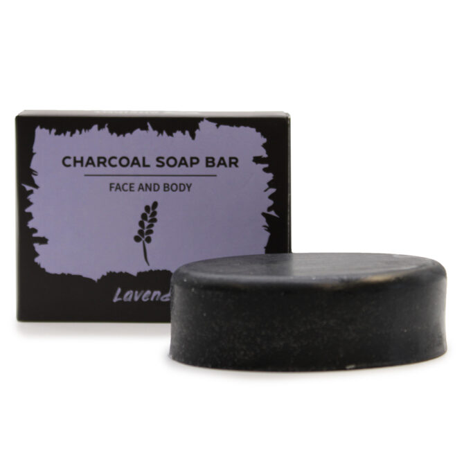 Aktivkohle Seife 85g - Lavendel