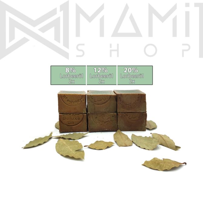 6St. Aleppo-Seife-Soap- MaMi 8/12/20 Olivenöl-Seife & 8/12/20 Lorbeeröl| BIO | VEGAN | Handmade |  Original aus Aleppo
